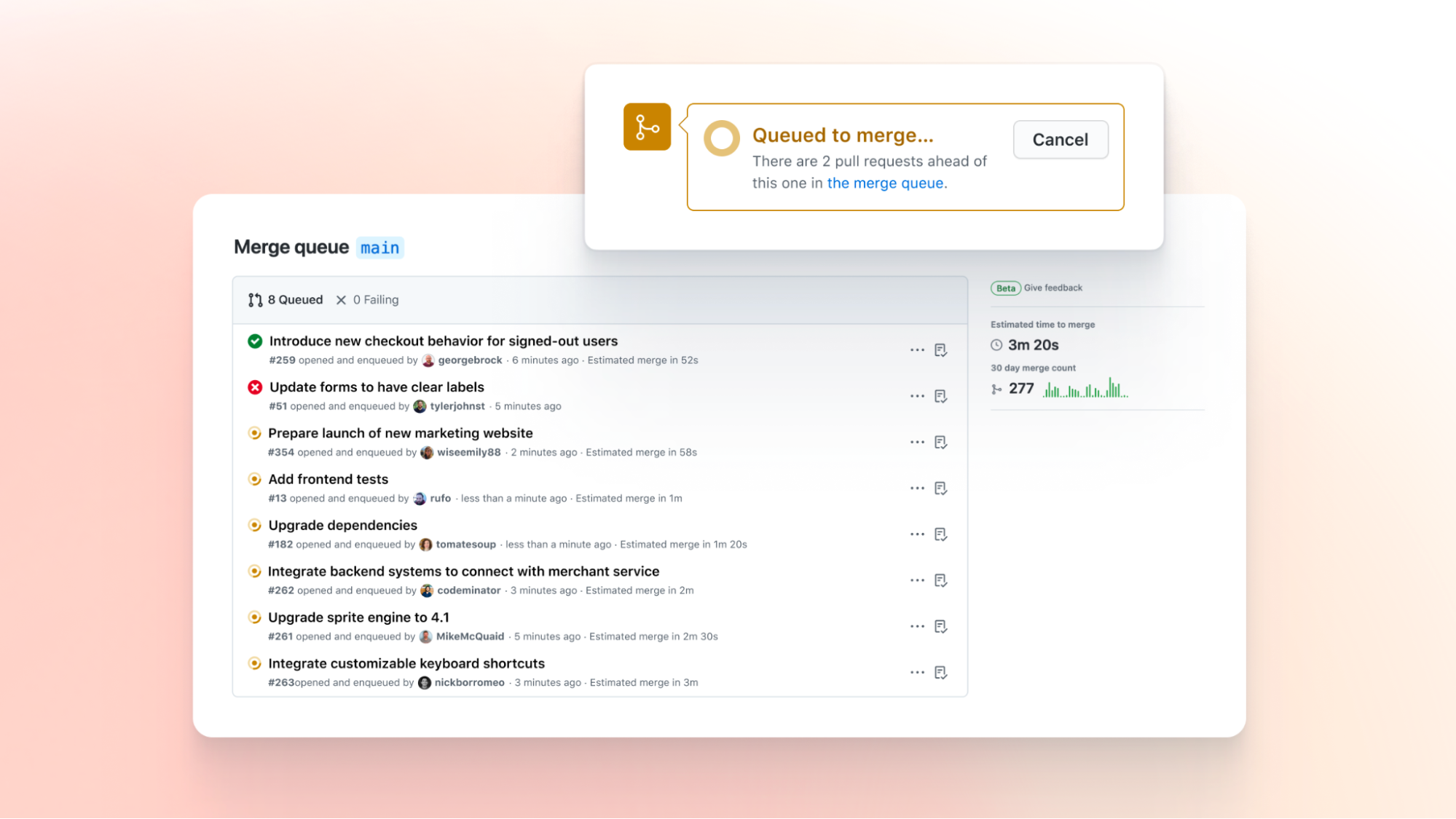 GitHub merge queue