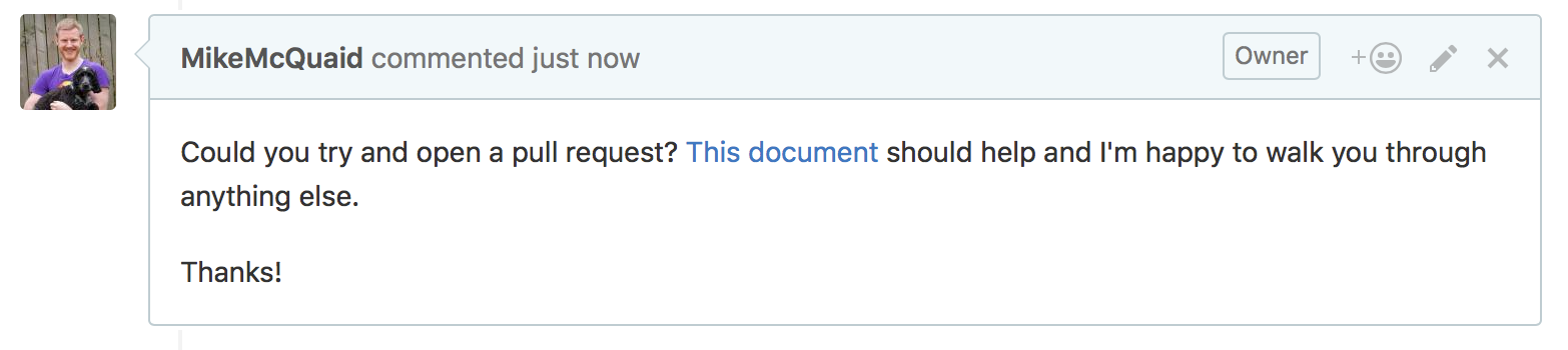 Try to open a pull request